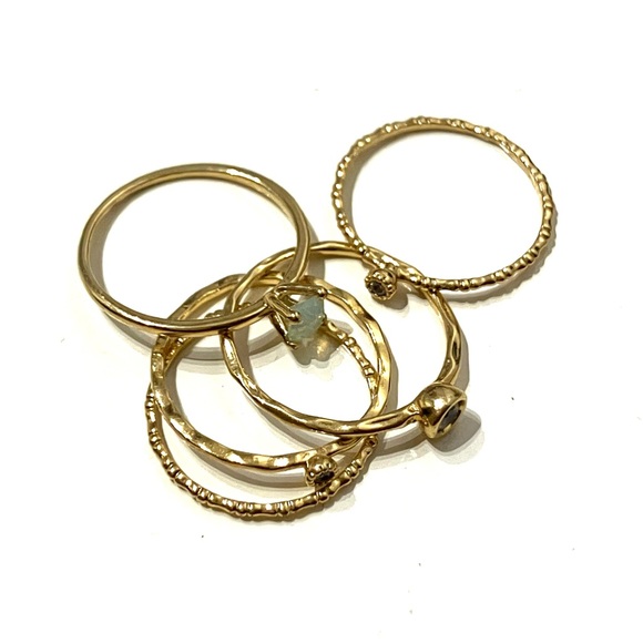 Gold Tone Stacking Ring Set - Picture 4 of 4